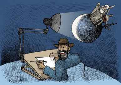 Mit der Spitze des Zeichenstiftes...